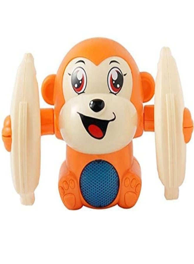 JERICOS Rolling, Dancing and Singing Musical Monkey Toy with Sensor Light Voice Control with Musical Arm Rotation Toy for Kids Babies Boys & Girls - Image 1